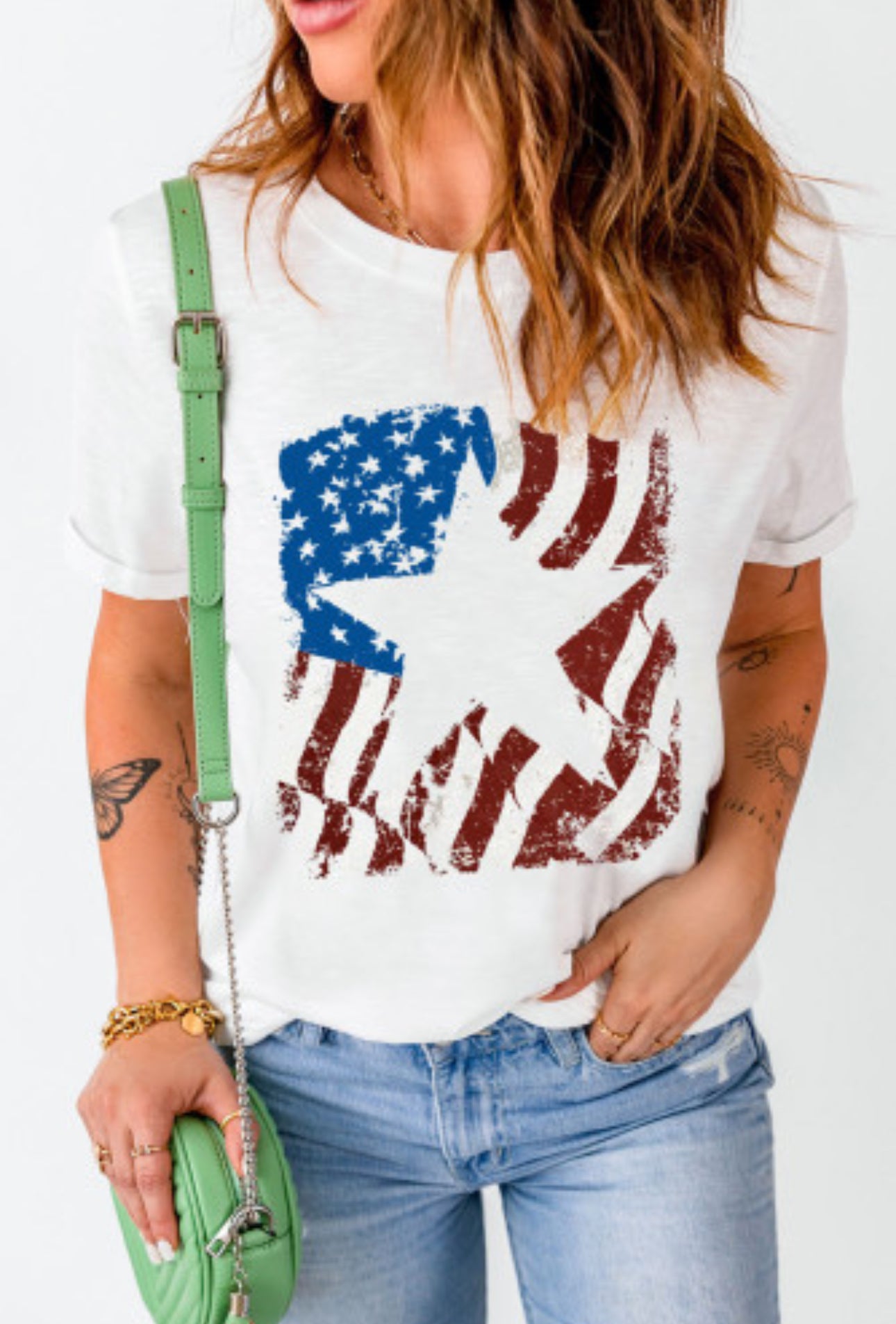 FOREVER FREE STAR GRAPHIC TEE