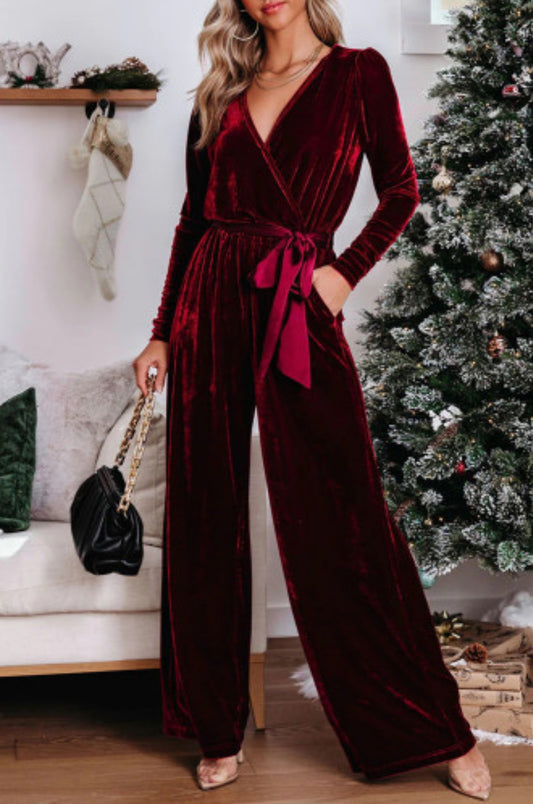 BUSINESS STYLE HOLIDAY JUMPSUIT