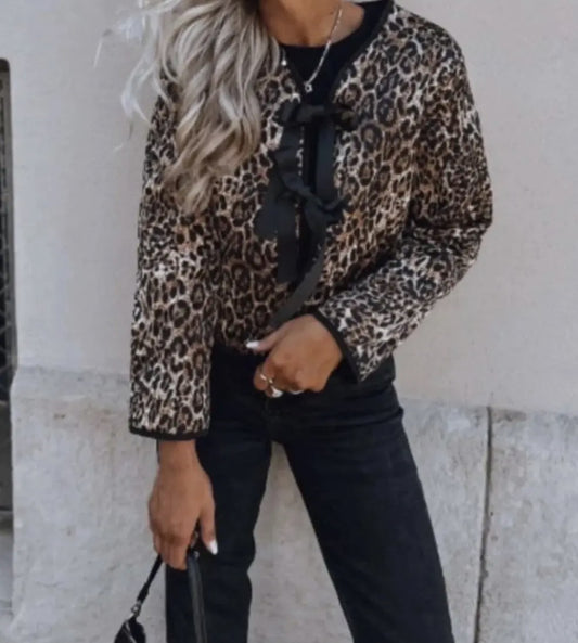 LEOPARD AND BOWS JACKET