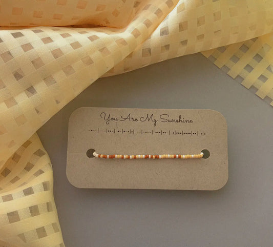 YOU ARE MY SUNSHINE MORSE CODE BRACELET