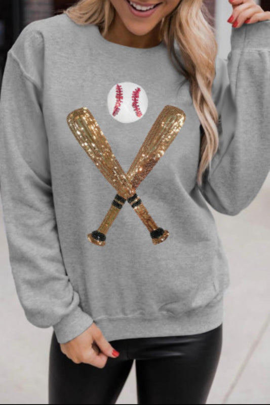 HOMERUN HITTER SEQUIN SWEATSHIRT